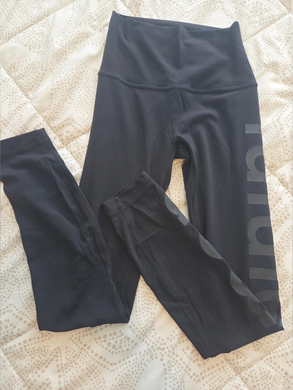 lululemon athletica Black Logo Leggings